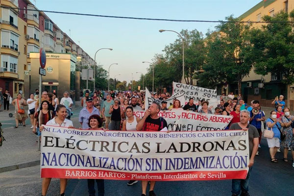 Los barrios obreros de Sevilla en guerra contra Endesa. ¡Hartos de cortes de luz y abandono institucional!
