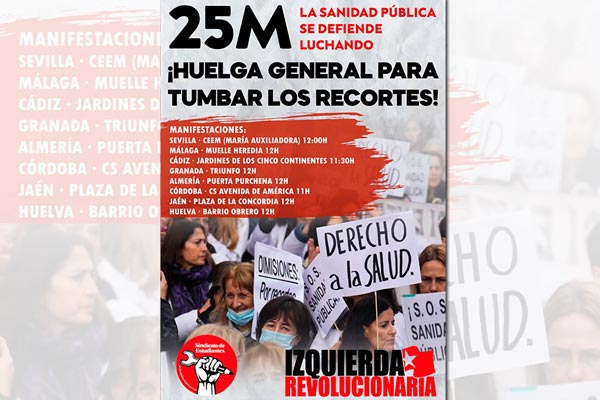 25M · Manifestaciones en Andalucía en defensa de la sanidad pública