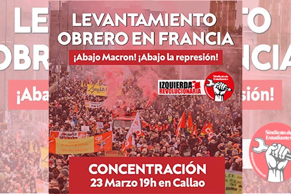 Concentración en Madrid en apoyo al levantamiento obrero en Francia