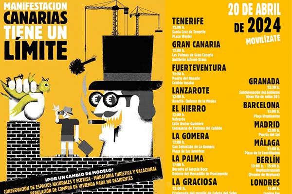 Canarias tiene un límite. ¡Todo nuestro apoyo a las manifestaciones! ¡Basta de especulación!