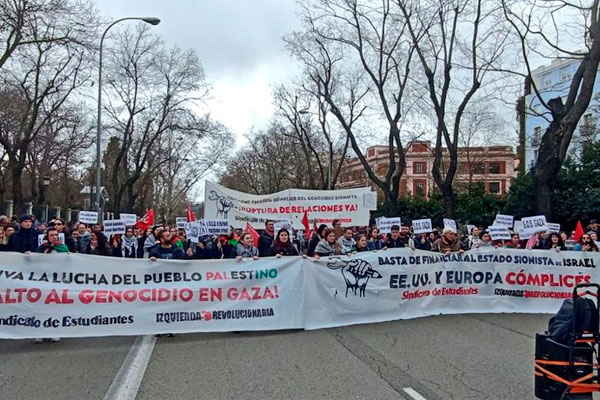 Decenas de miles en las calles contra el genocidio sionista y la complicidad del Gobierno PSOE-Sumar