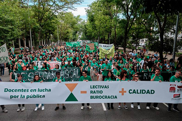 Una huelga histórica de la educación pública madrileña construida desde abajo