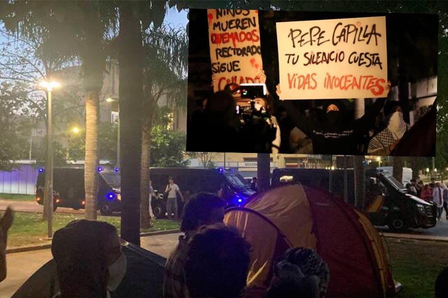 Acampada UPV por Palestina. La lucha vence la represión policial y rectorado suspende el Foro Empleo