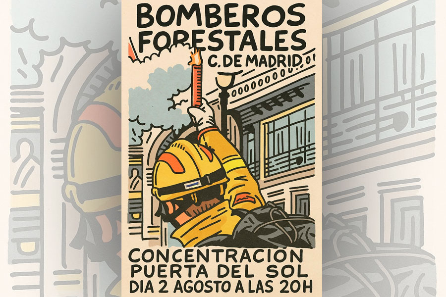 Los bomberos forestales de Madrid en huelga