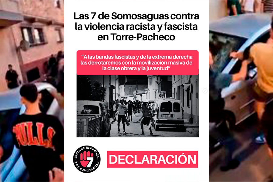 Las 7 de Somosaguas contra la violencia racista y fascista en Torre-Pacheco