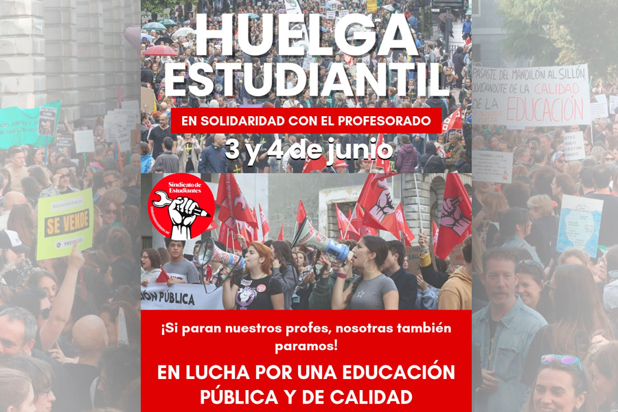 Asturias · El Sindicato de Estudiantes llama a la huelga estudiantil el 3 y 4 de junio en solidaridad con la lucha del profesorado