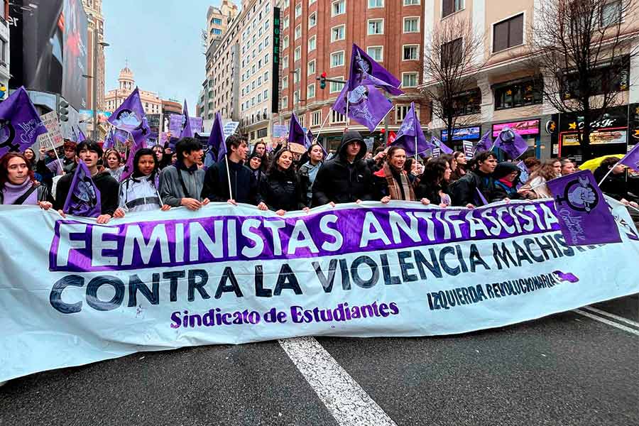 7M Huelga estudiantil. El feminismo antifascista vuelve a las calles