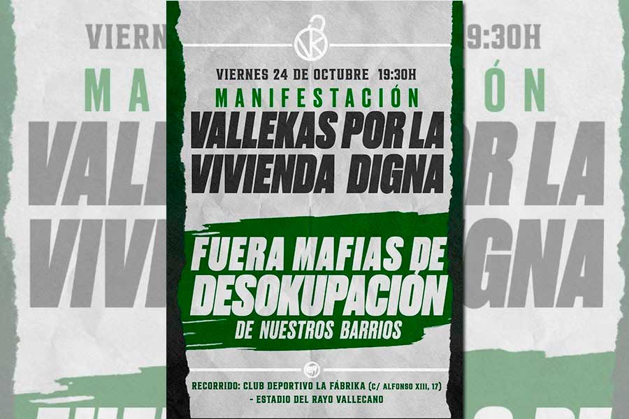 Vallecas no es lugar para fascistas. ¡Fuera empresas de desokupación del barrio!