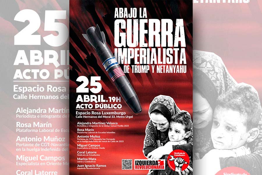 Acto público. ¡Abajo la guerra imperialista de Trump y Netanyahu!