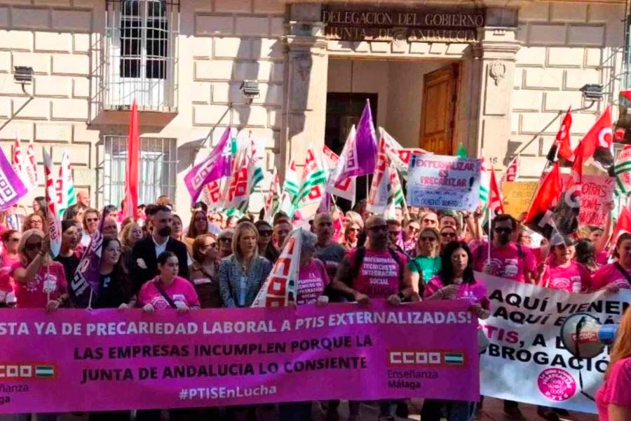 Las PTIS de Málaga en huelga contra la privatización y por la subrogación