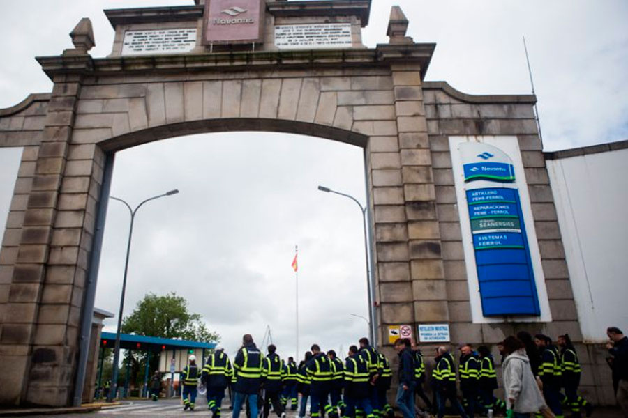 Asamblea con paro en el astillero de Ferrol en solidaridad con Manuel y Jesús y contra las Listas Negras