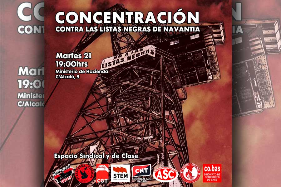 ¡Todxs a la concentración contra las listas negras en Navantia!