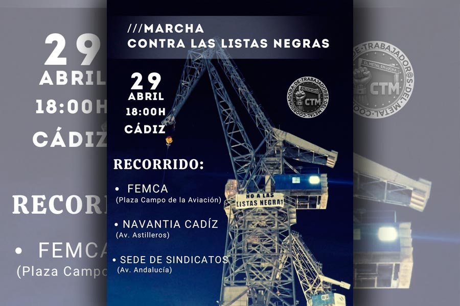 Marcha contra las listas negras. ¡Participa!