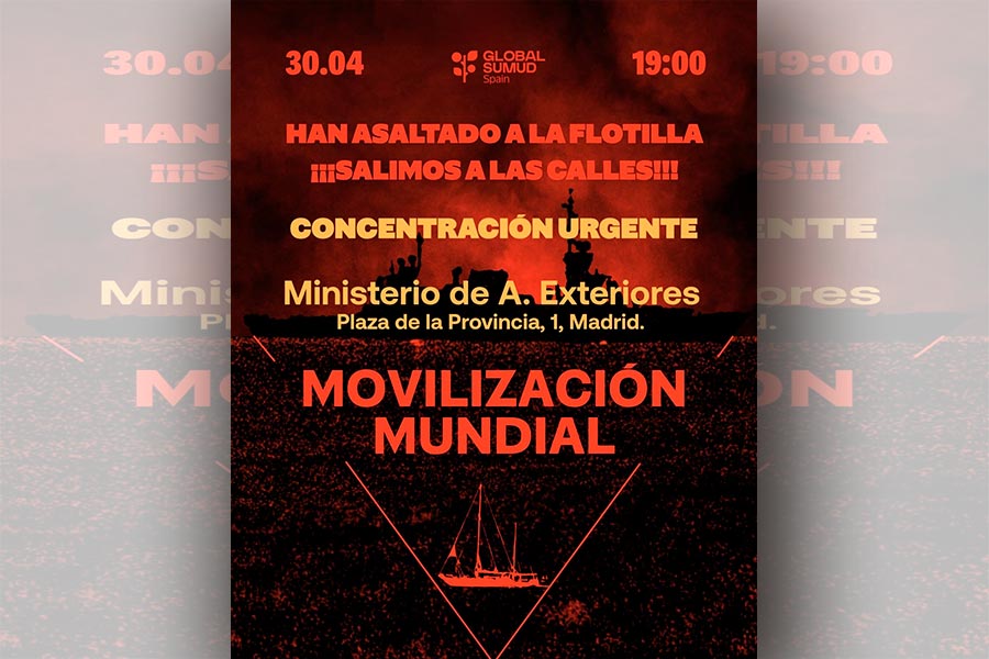 Israel asalta la Flotilla Global Sumud. ¡Todas y todos a las manifestaciones!