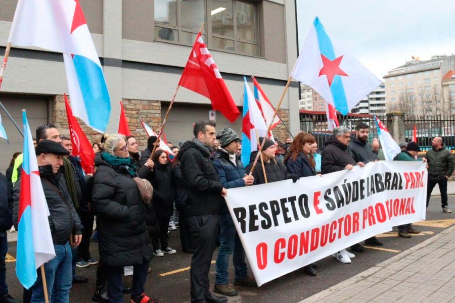 Solidariedade coa folga dos e as traballadoras do transporte en autobús na provincia da Coruña