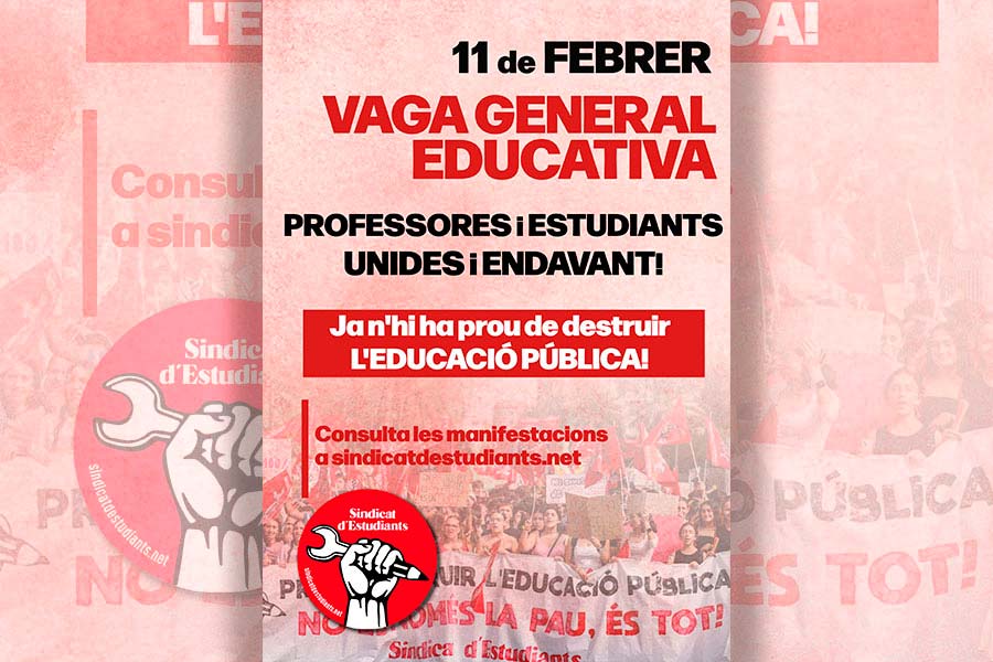 11F Vaga educativa. Defensem l'educació pública!