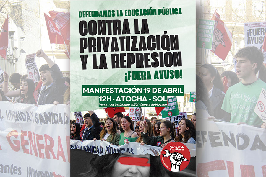 Defendamos la educación pública. Manifestación 19 de abril en Madrid