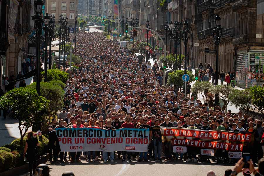 La huelga del Metal de Pontevedra arranca con una fuerza arrolladora. ¡Este convenio lo vamos a ganar!