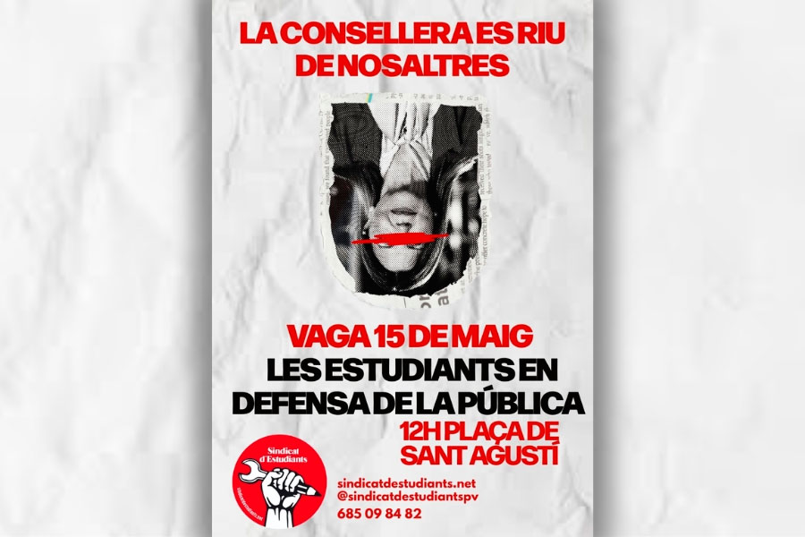 País Valencià. Huelga estudiantil 15 de mayo. Las estudiantes en defensa de la pública