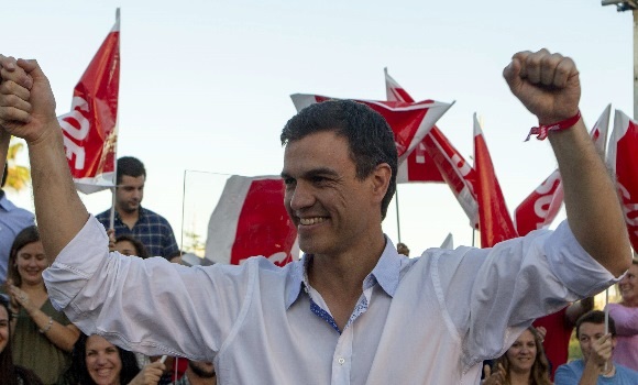 Pedro Sánchez en un mitin