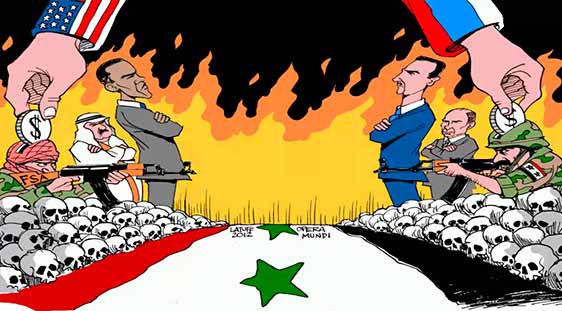 Viñeta sobre la guerra en Siria