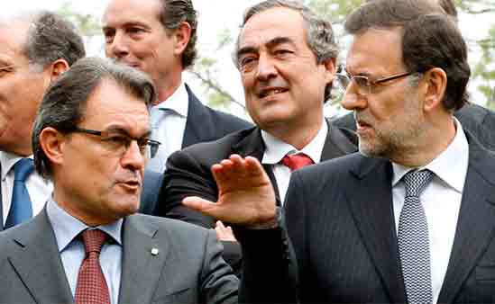 Mas, Rosell y Rajoy