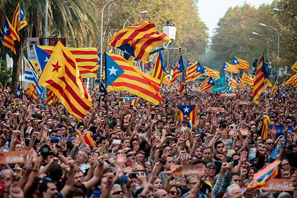 Movilización de masas en Catalunya
