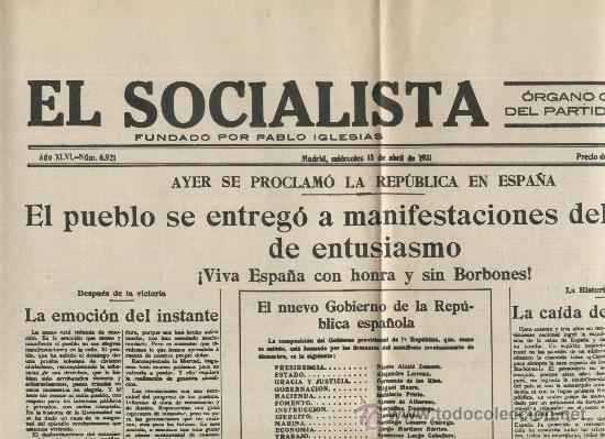 el socialista proclamacion republica