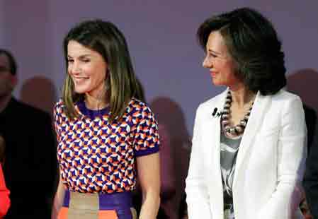 Ana Patricia Botín junto a la reina Letizia