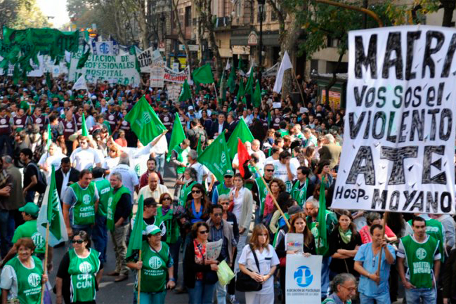 Protesta contra Macri